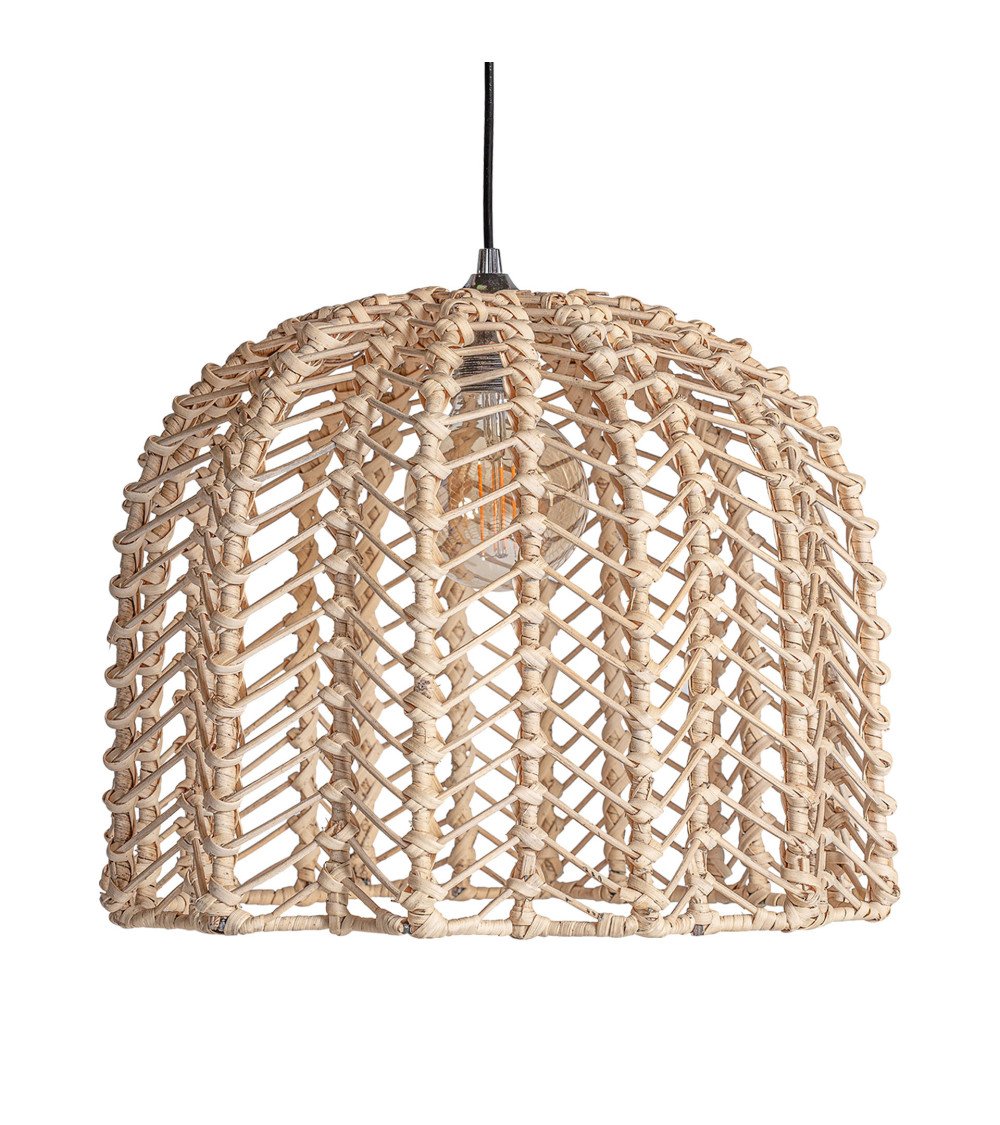 Lámpara de colgar plissé rattan