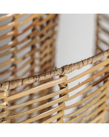 Aplique plissé rattan