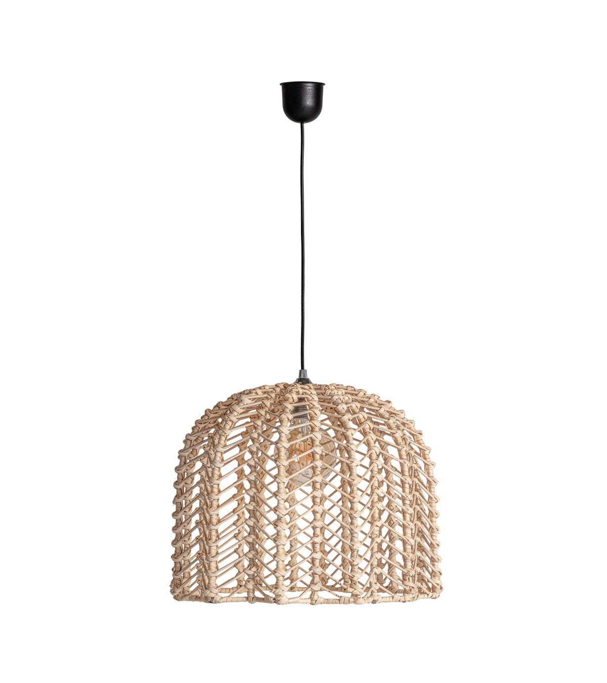 Lámpara de colgar plissé rattan