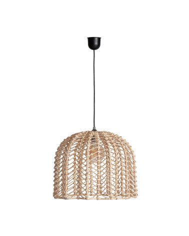 Lámpara de colgar plissé rattan