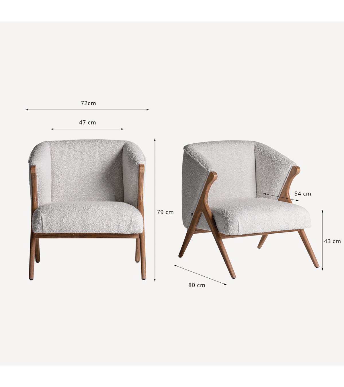 Sillón Prati bouclé