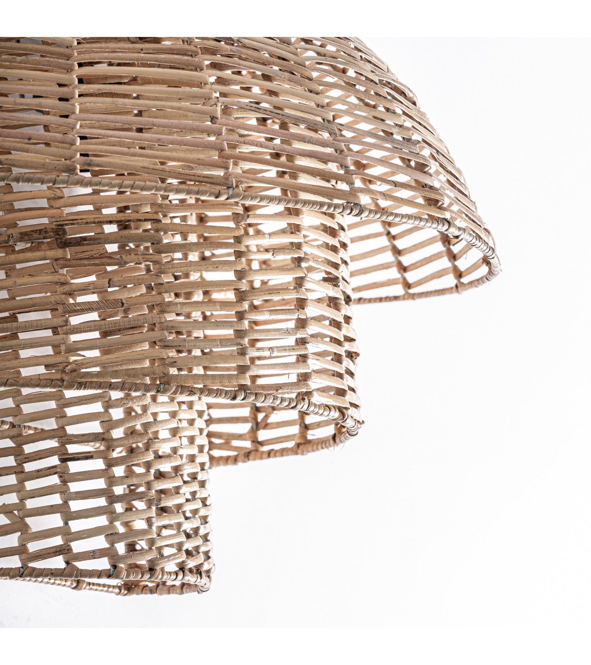 Aplique plissé rattan