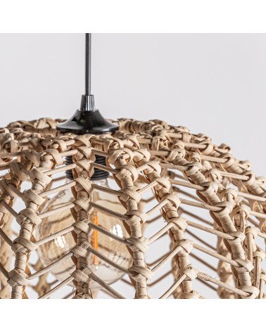 Lámpara de colgar plissé rattan